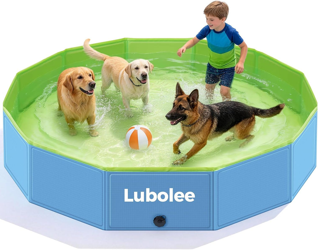 Faltbarer Hundepool 120 x 30 cm aus verdicktem PVC mit rutschfester Oberflaeche