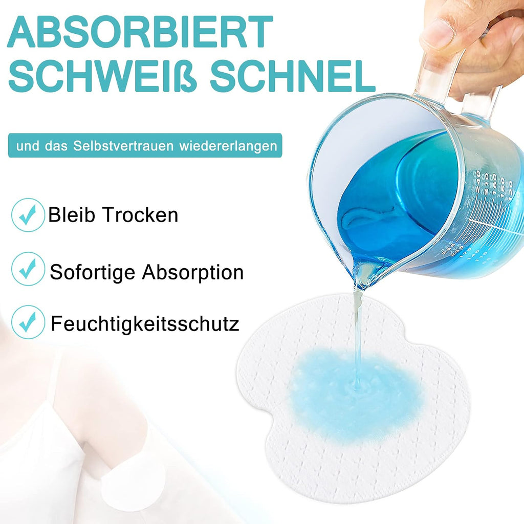 80er Selbstklebende Achselpads Baumwolle Schweisspads Unsichtbar fuer Damen Herren