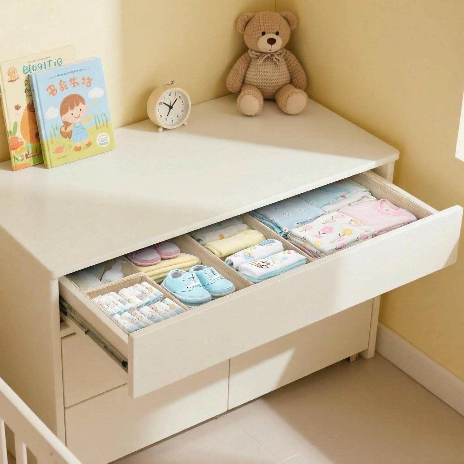 12er Set faltbare Schubladen Organizer Aufbewahrungsboxen fuer Kleiderschrank