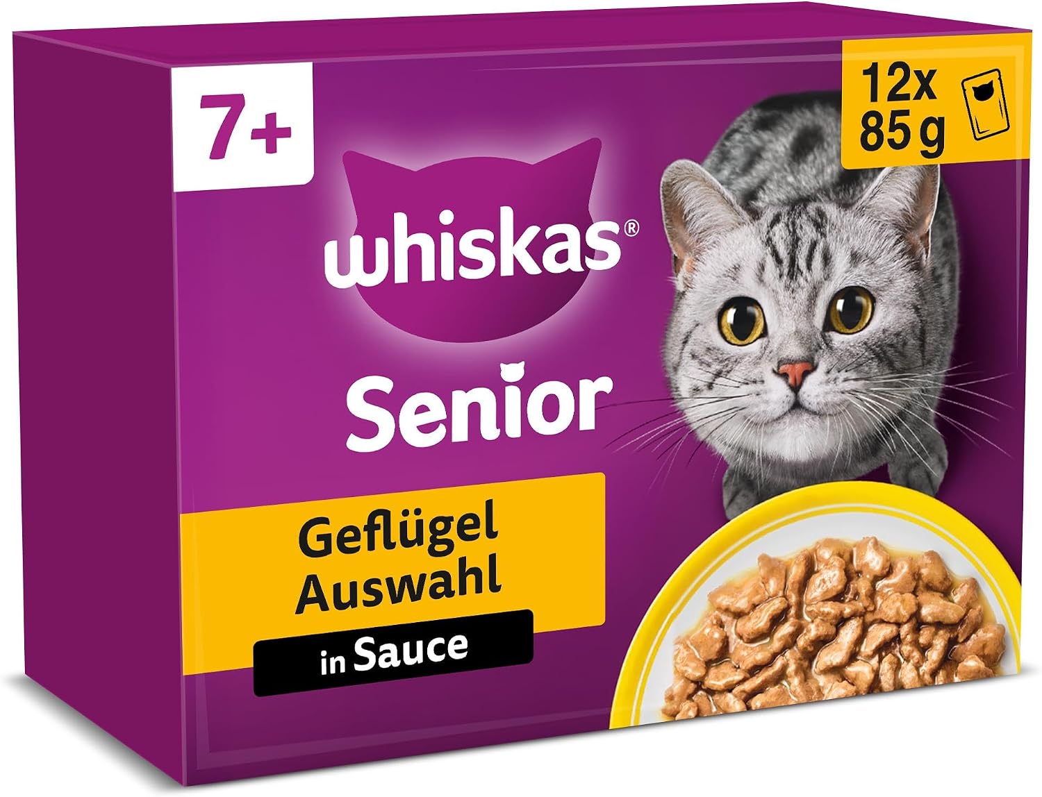 Whiskas Senior 7+ Nassfutter verschiedene Sorten 12 x (4er Pack)