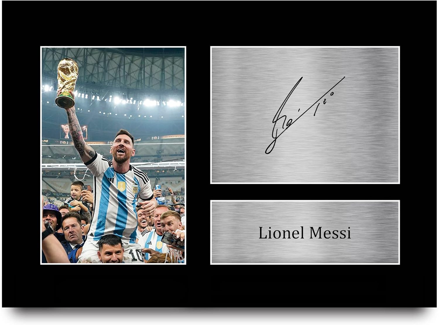 Lionel Messi A4 Poster ungerahmt signiert gedrucktes Autogramm Bild
