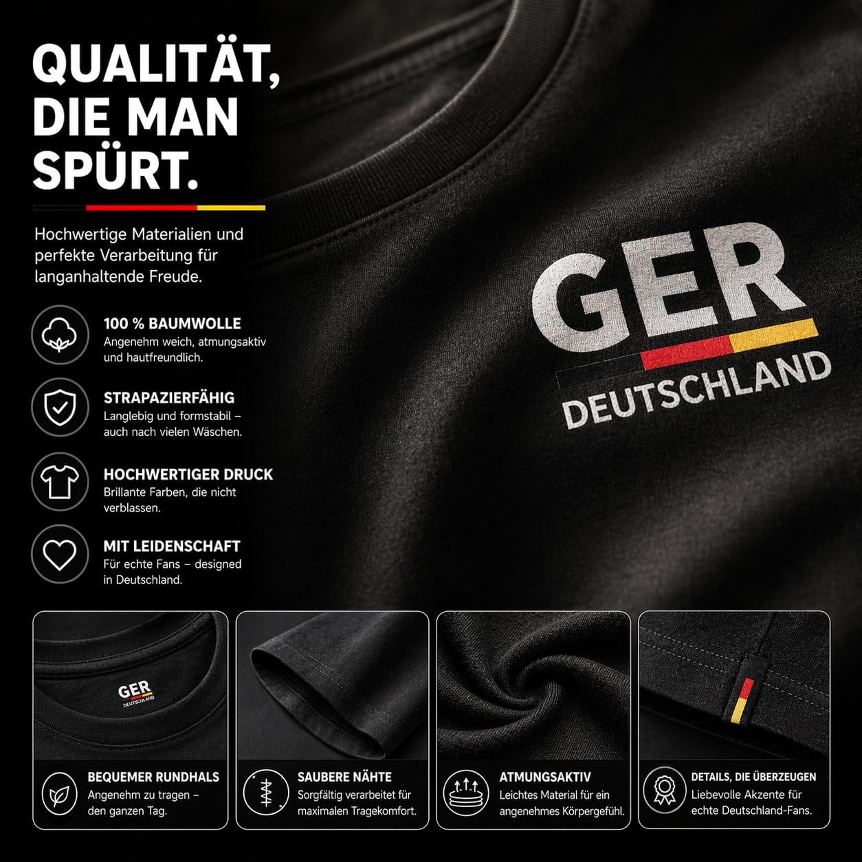 Deutschland Trikot Fussball Herren Damen Germany T-Shirt WM 2026 M-XL