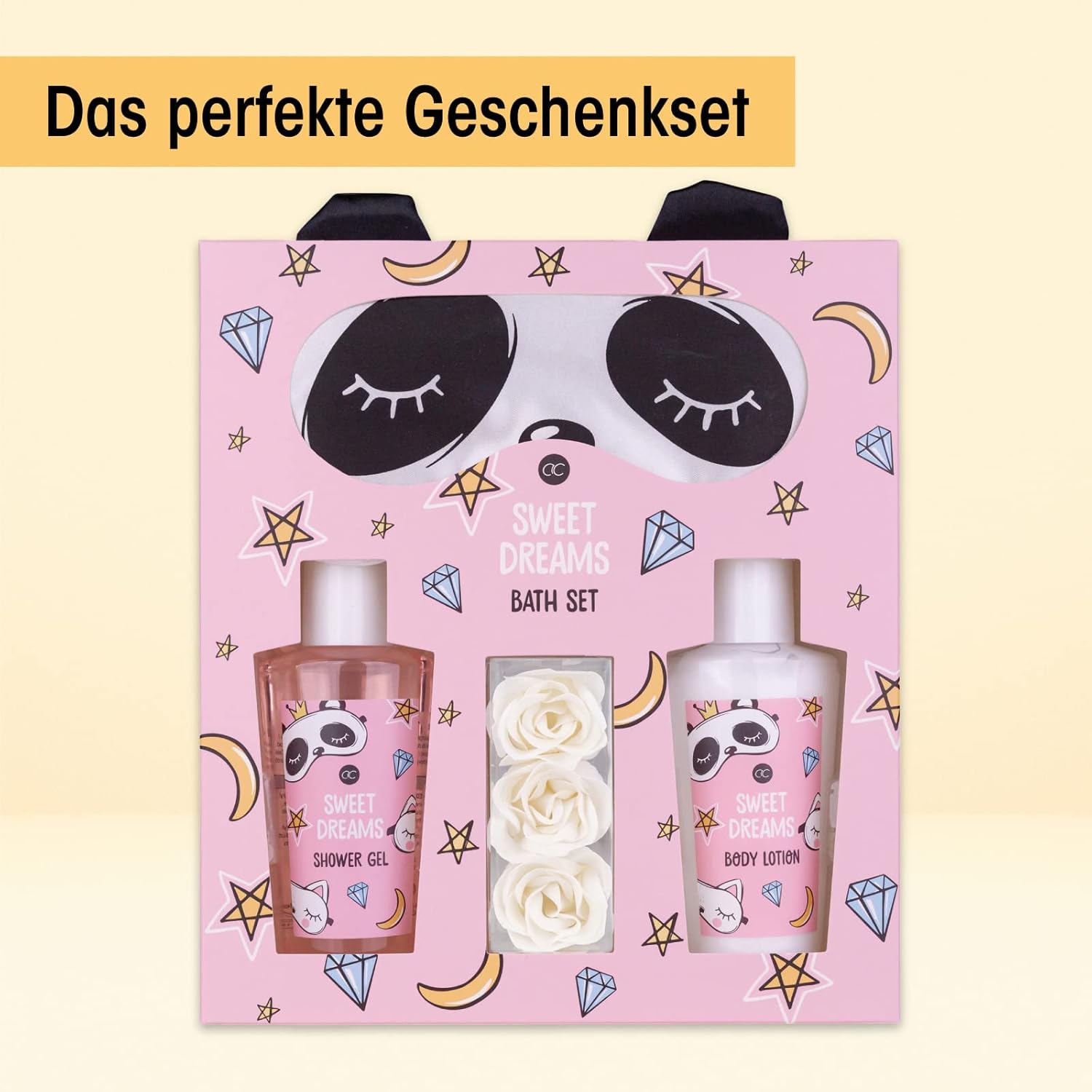 Accentra Sweet Dreams Geschenkset Frauen Schlafmaske Panda Wellness Beauty Set