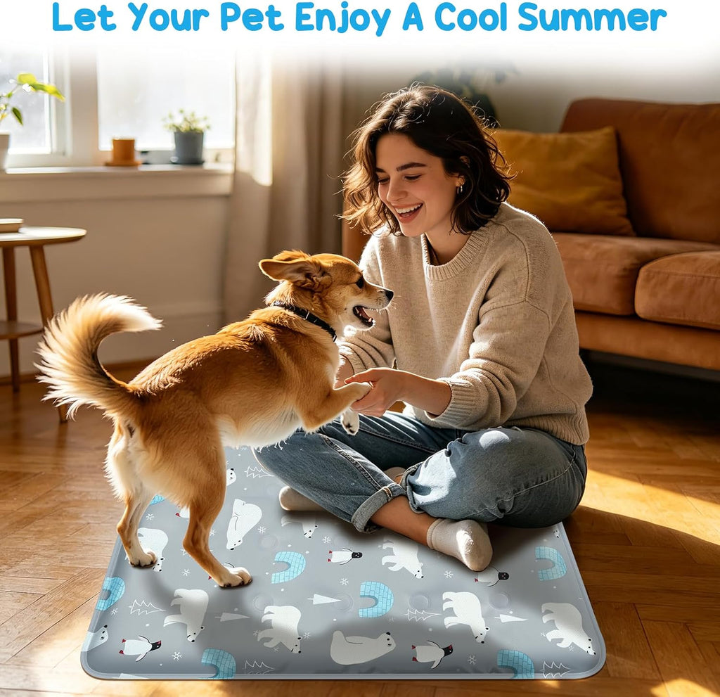 Selbstkuehlende Hundematte mit ungiftigem Gel fuer Hunde und Katzen
