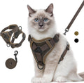 VavoPaw Katzen-Geschirr verstellbar XS-XL mit Leine, atmungsaktiv, reflektierend