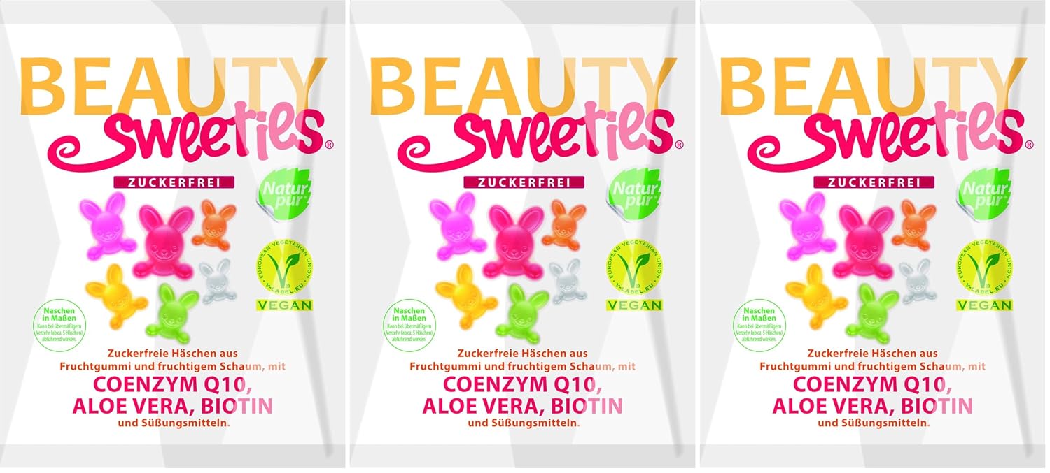 Beautysweeties Zuckerfreie Fruchtgummi Hasen vegan