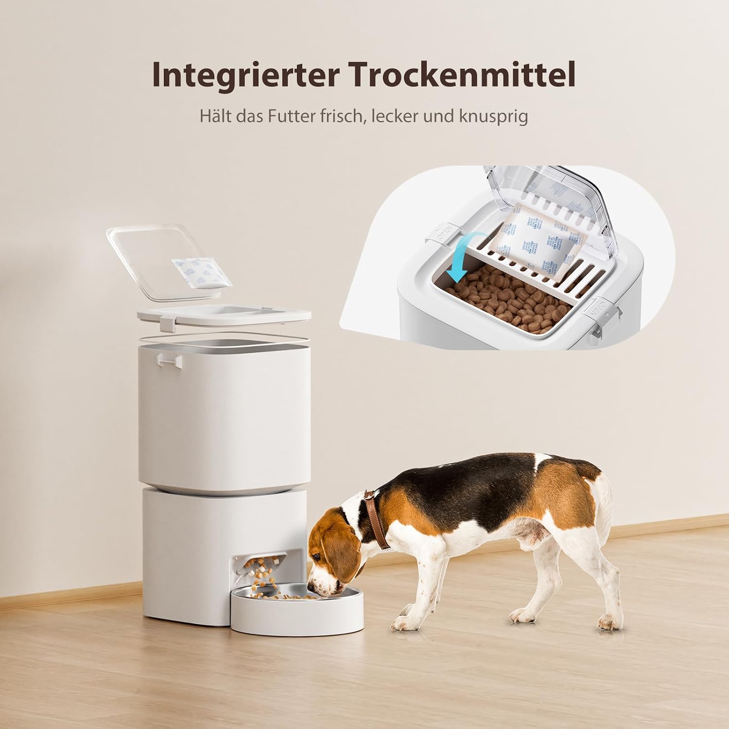 Smart Futterautomat Katze WLAN App Steuerung 1-10 Mahlzeiten Tag