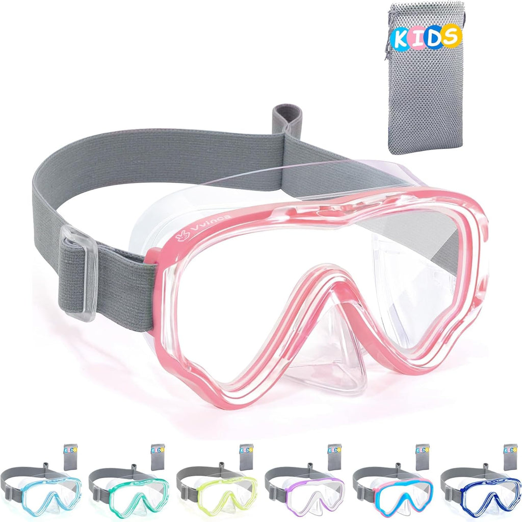 Vvinca Taucherbrille Kinder 180° Panorama Schwimm- und Tauchmaske mit Stoffband