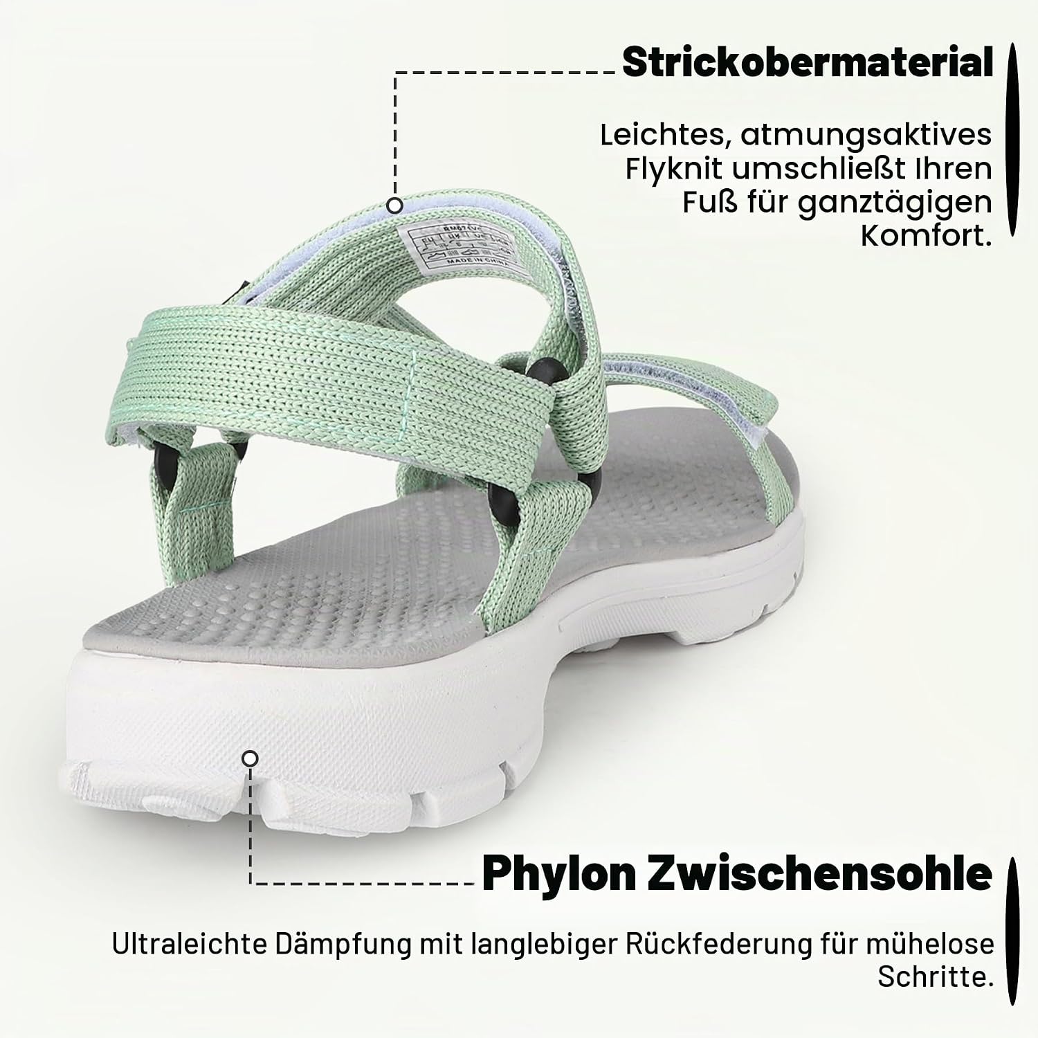 riemot Damen Trekkingsandalen Sommer Outdoor Bequeme Sportsandalen