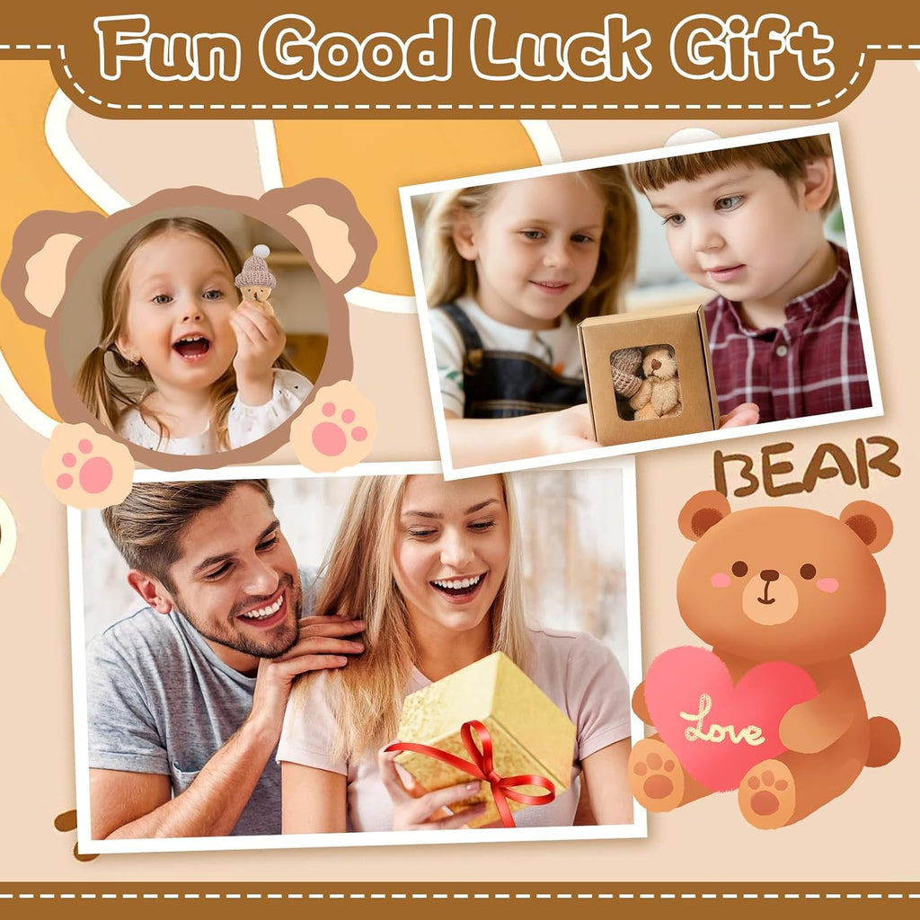 Pocket Hug Teddybaer Mini Stofftier im Geschenkbox Kuschelbaer Puppe