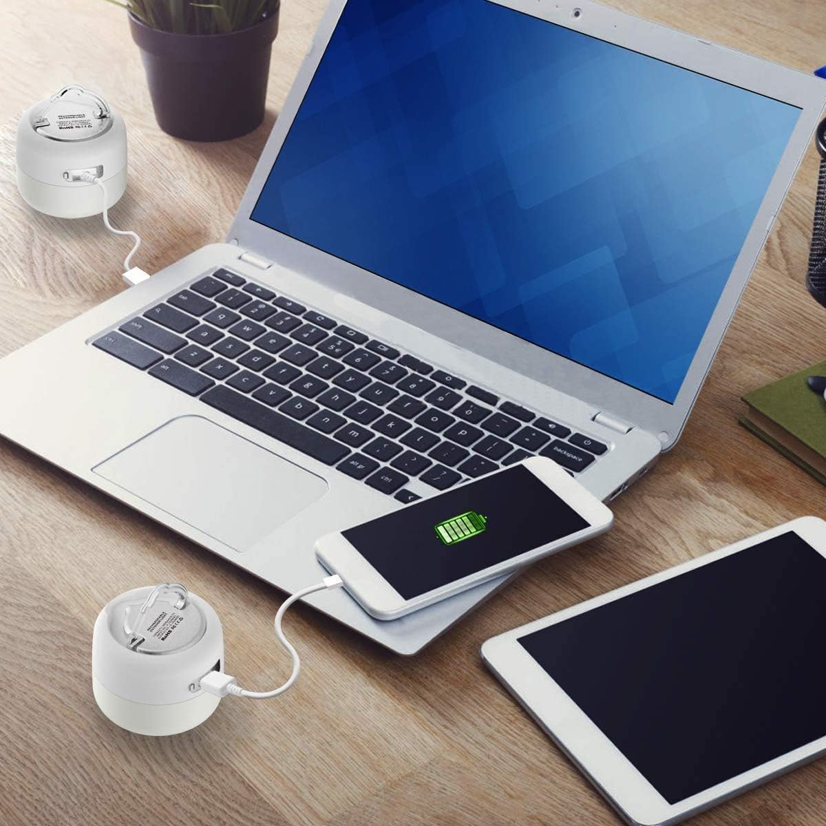Campinglampe LED USB 5200 mAh stufenlos dimmbar 4 Helligkeitsstufen Magnet