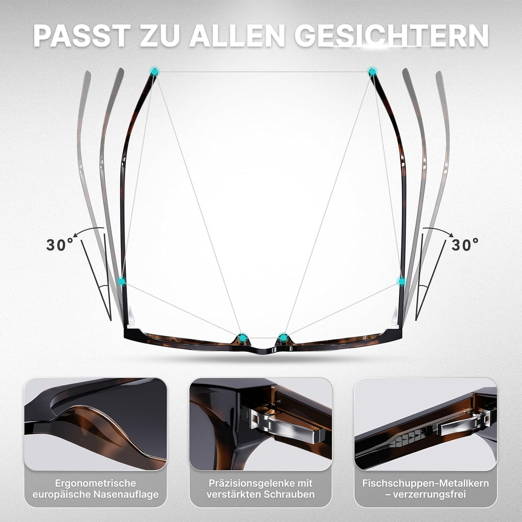 DADA-PRO Sonnenbrille polarisiert Herren Damen Retro verspiegelt UV400 Schutz