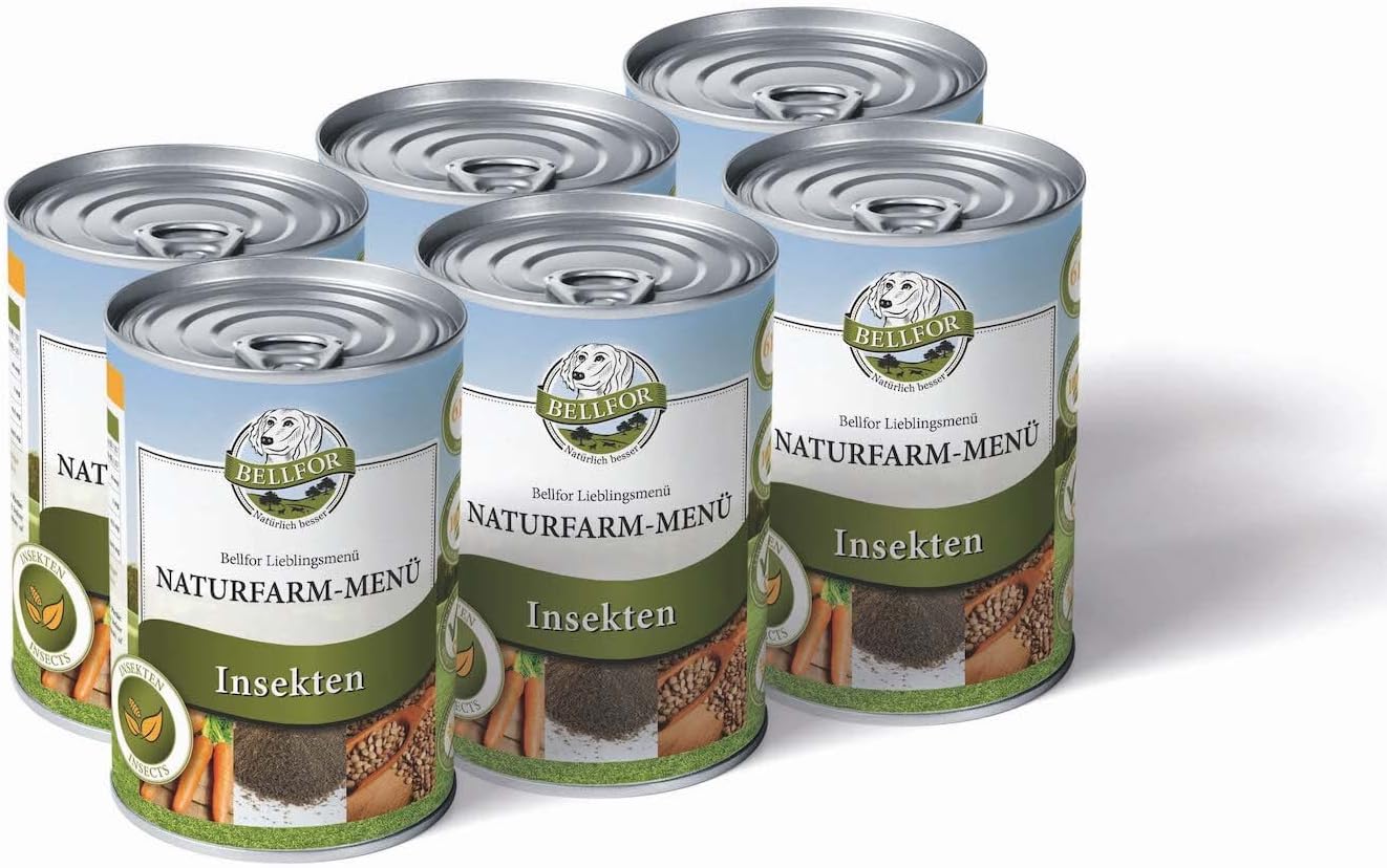 Bellfor Hundenassfutter getreidefrei mit Insektenprotein Naturfarm-Menue -800