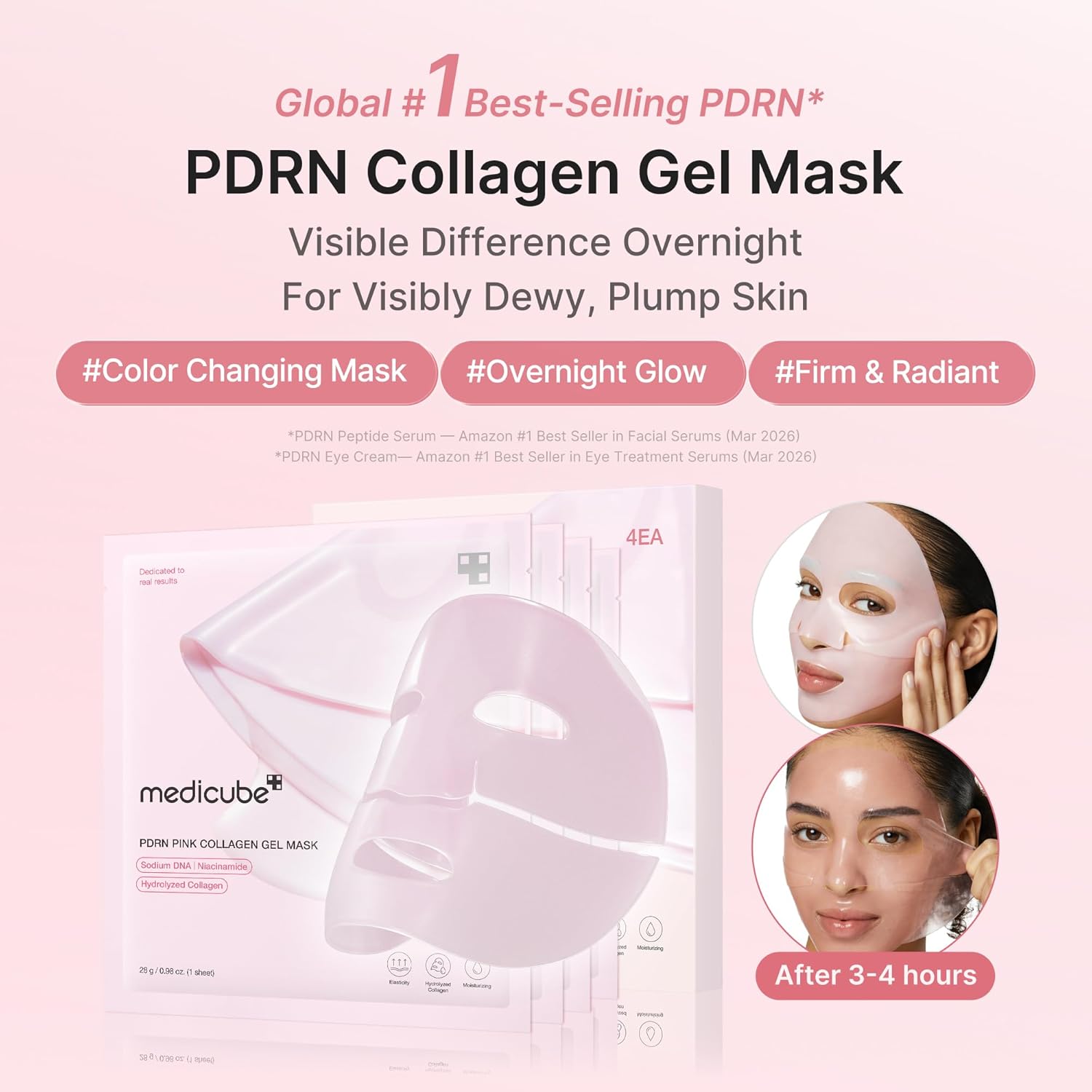 Salmon DNA PDRN Collagen Jelly Gel Maske Overnight 4 Stueck feuchtigkeitsspendend
