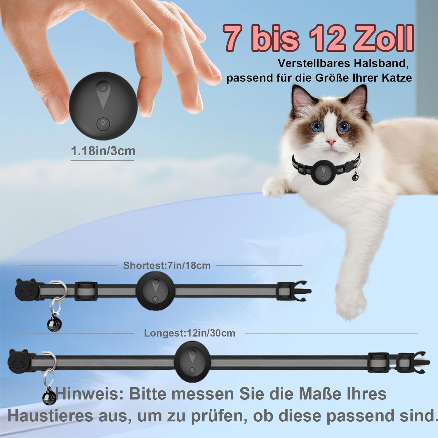 GPS Tracker fuer Katzen ohne Abo mit Echtzeitortung und Aktivitaetsverlauf