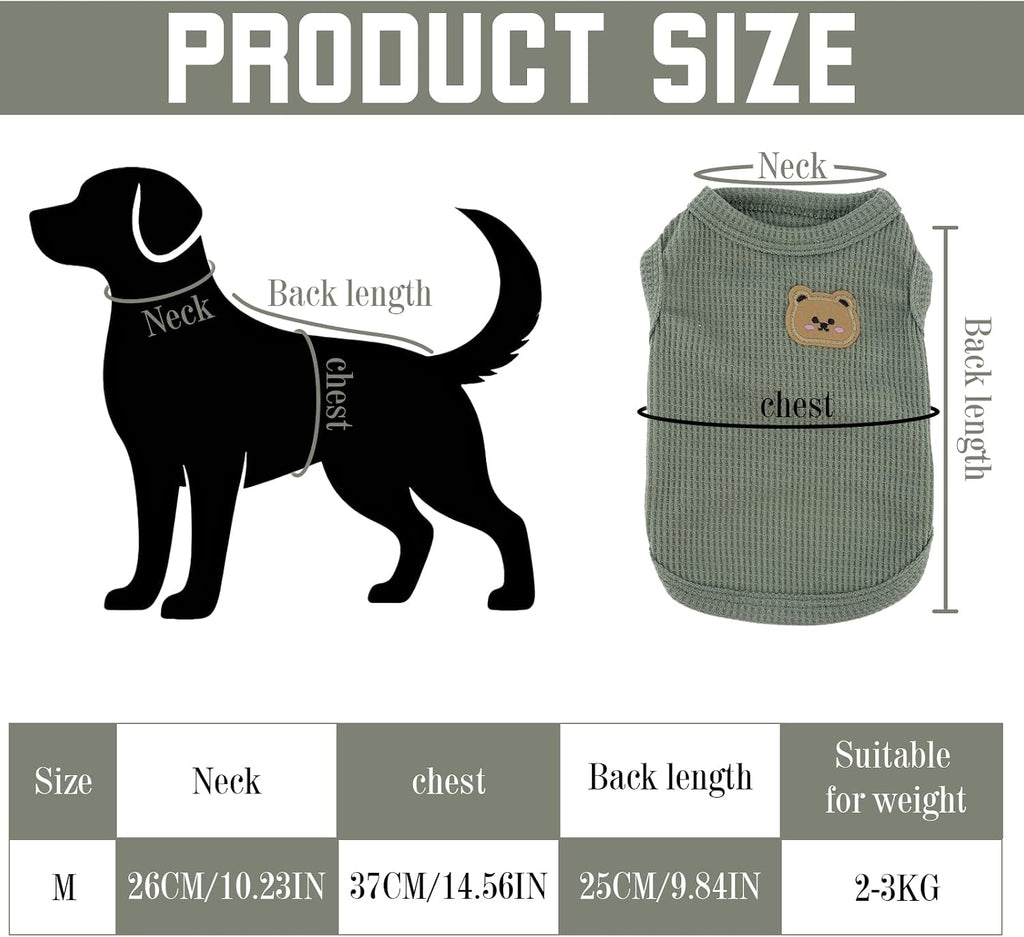 Hundekleidung Hundeweste Tank Top atmungsaktiv leicht OP-Body Chihuahua M Gruen