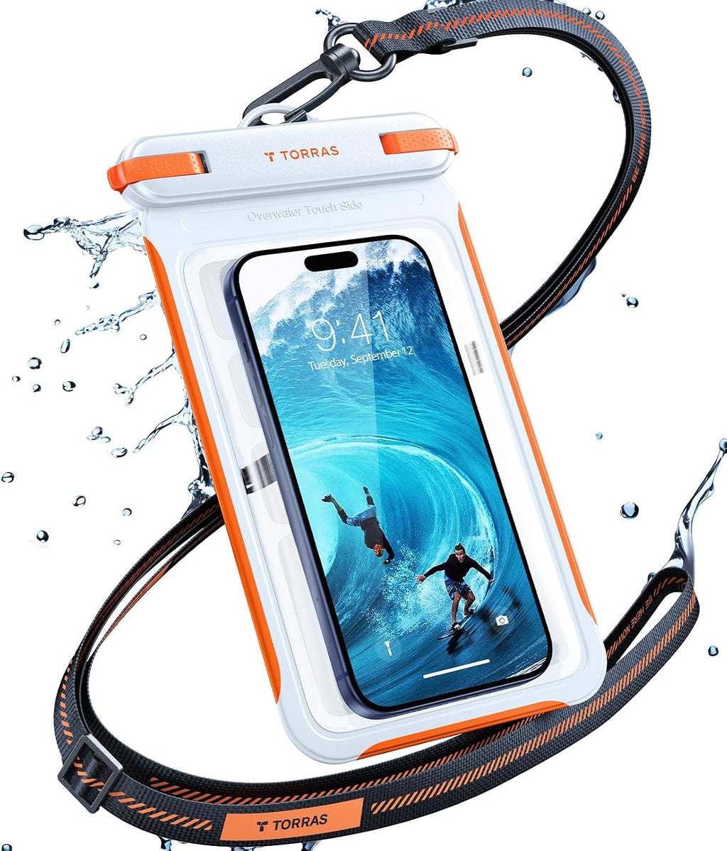 TORRAS Wasserdichte Handyhuelle IPX8 7,9" schwimmend Touch bedienbar Schwarz