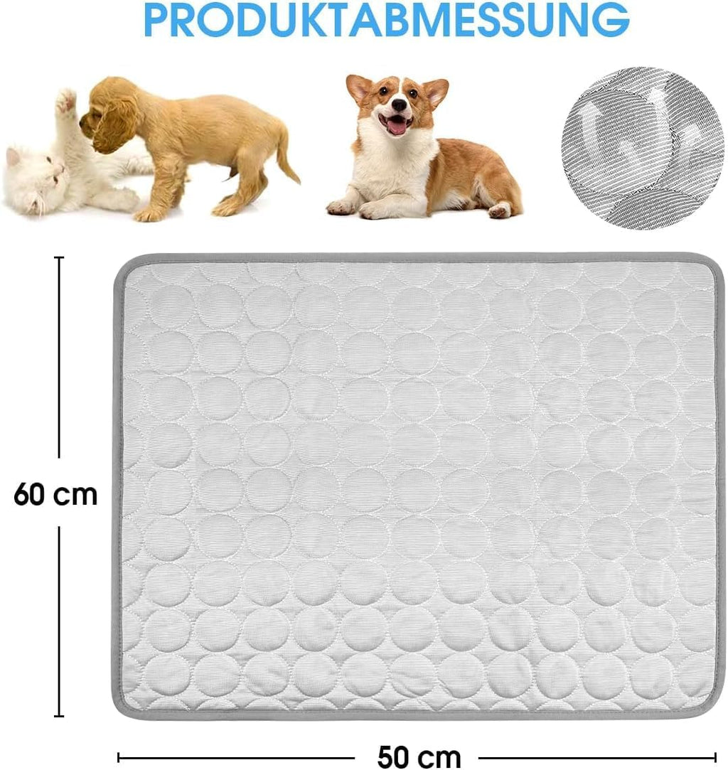 Kühlmatte für Katze und Hund 60×51 cm rutschfest waschbar atmungsaktiv