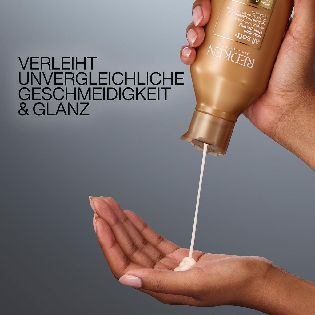 Redken All Soft Shampoo fuer trockenes bruechiges Haar mit Arganoel Omega-6