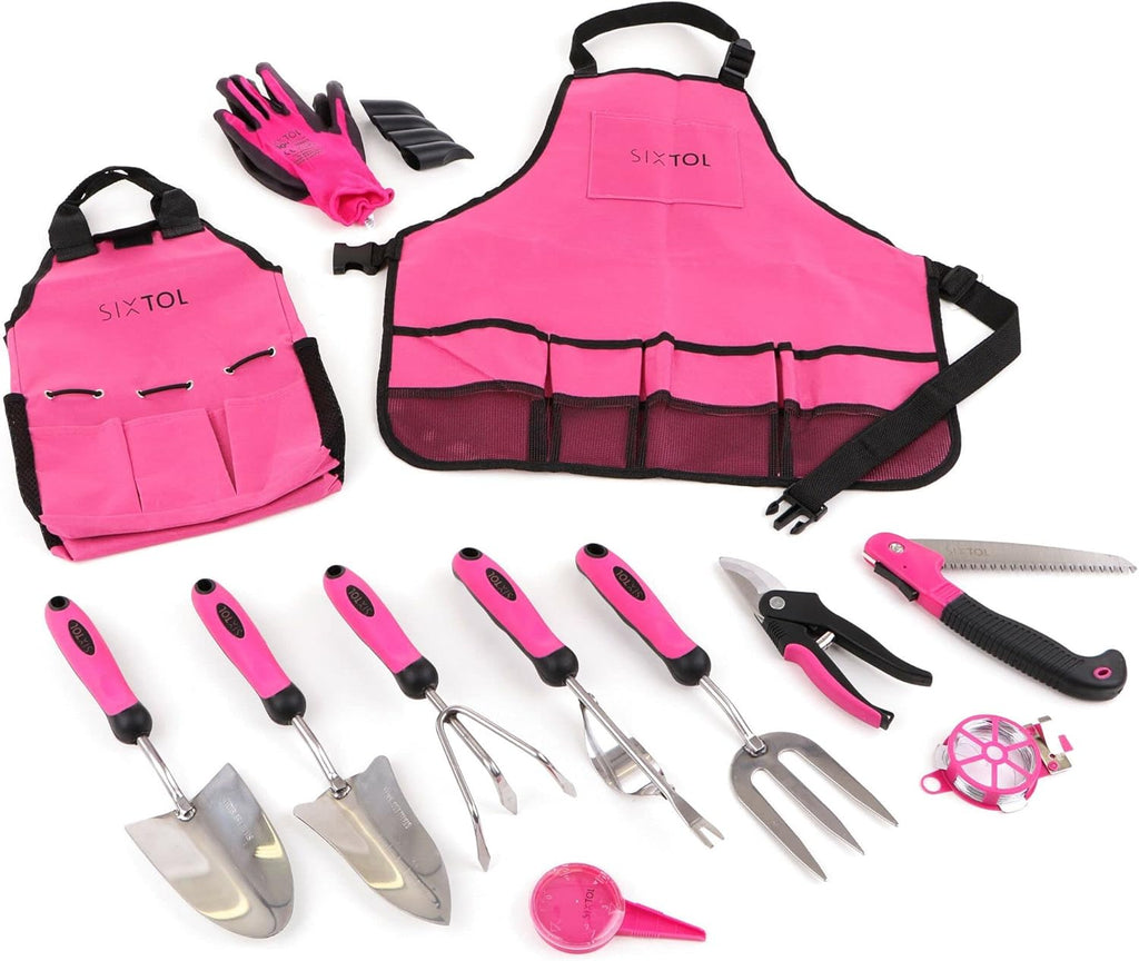 Gartengeraete Set 10-teilig Gartenwerkzeug Handwerkzeug Pink
