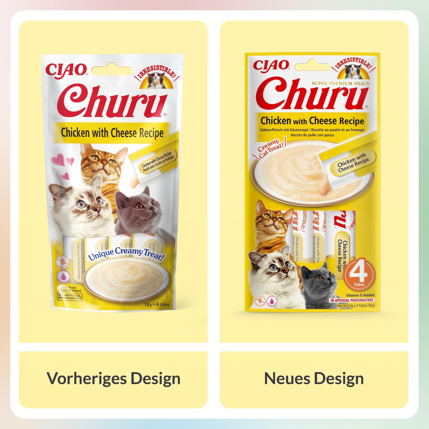 INABA Churu cremige Katzenleckerlies Thunfisch Tube, 30% Fisch, getreidefrei