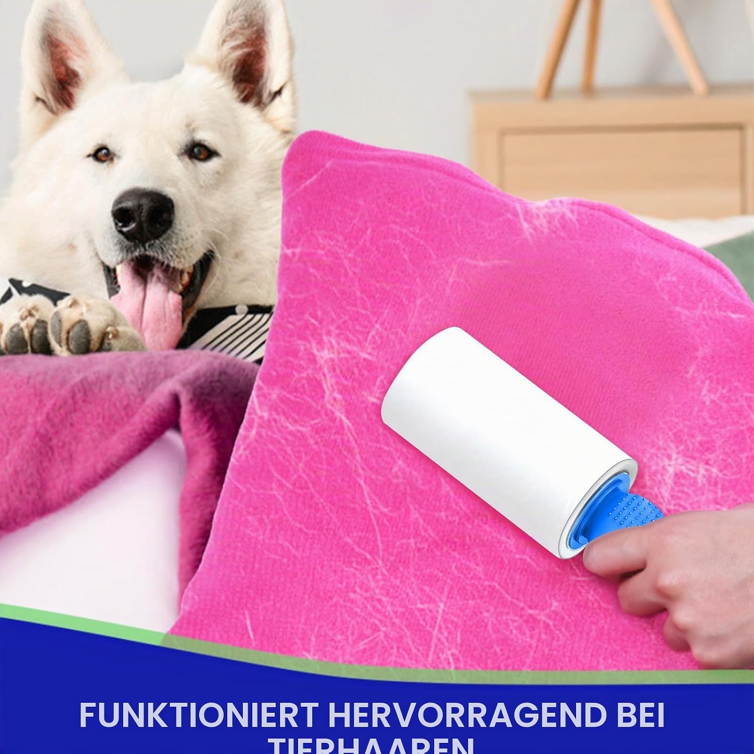 Fusselroller Tierhaare 540 Blatt extra klebend tragbar Kleidung Entferner Gruen