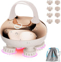 COMFIER Kopfmassagegeraet elektrisch IPX7 wasserdicht 8 Koepfe gold