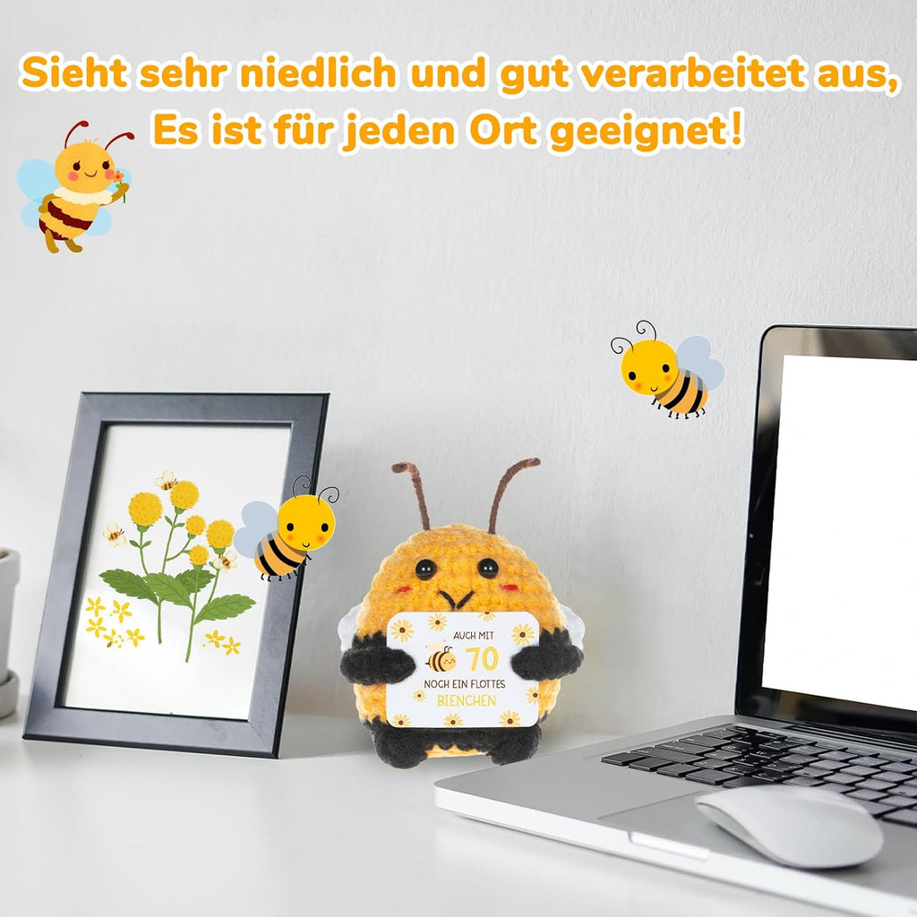 Mutter Geschenke Gluecksbringer Biene Pocket Hug positiv Stoff 1 Stueck