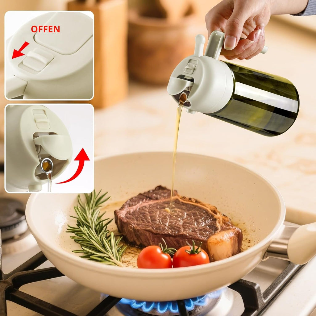 Olivenoelspender Glas oelsprueher lichtdicht fuer Kueche BBQ
