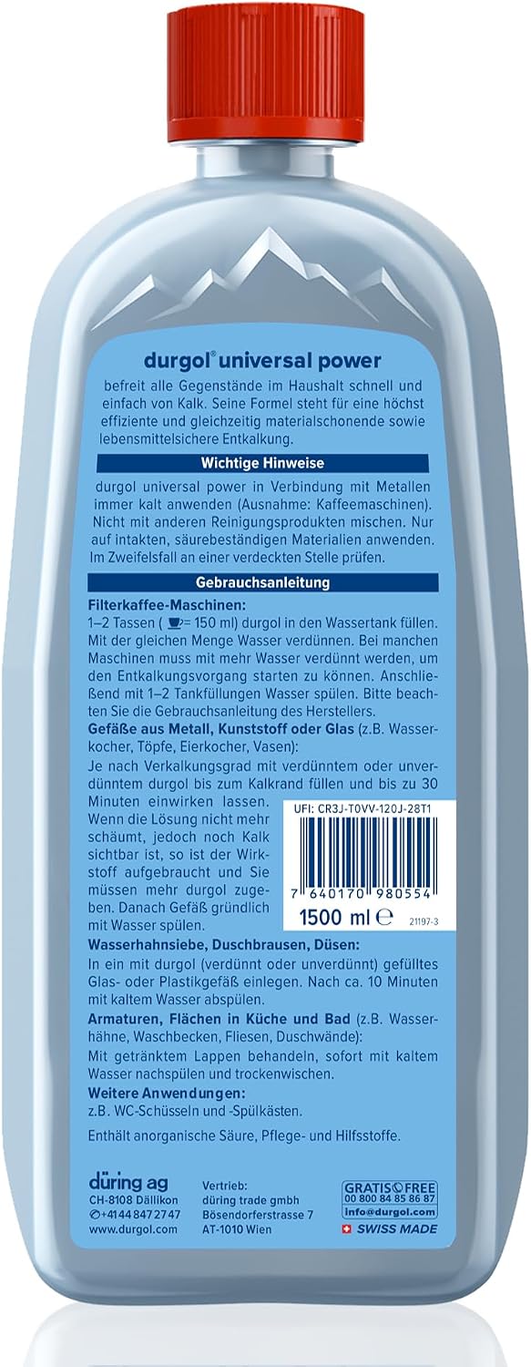 Entkalker fluessig fuer Wasserkocher Kaffeemaschine