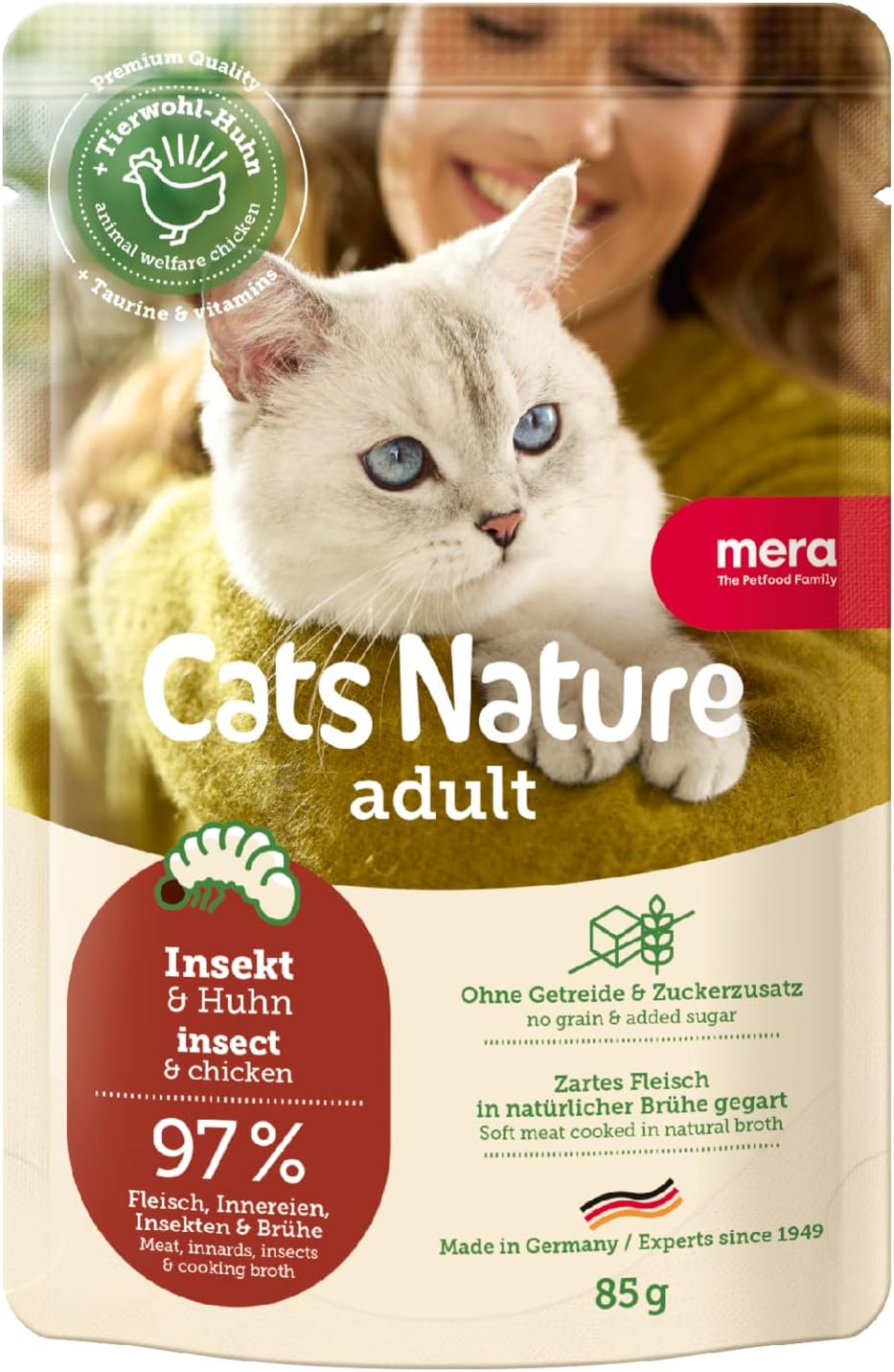 MERA Cats Nature Adult Nassfutter 12x85g verschiedene Sorten