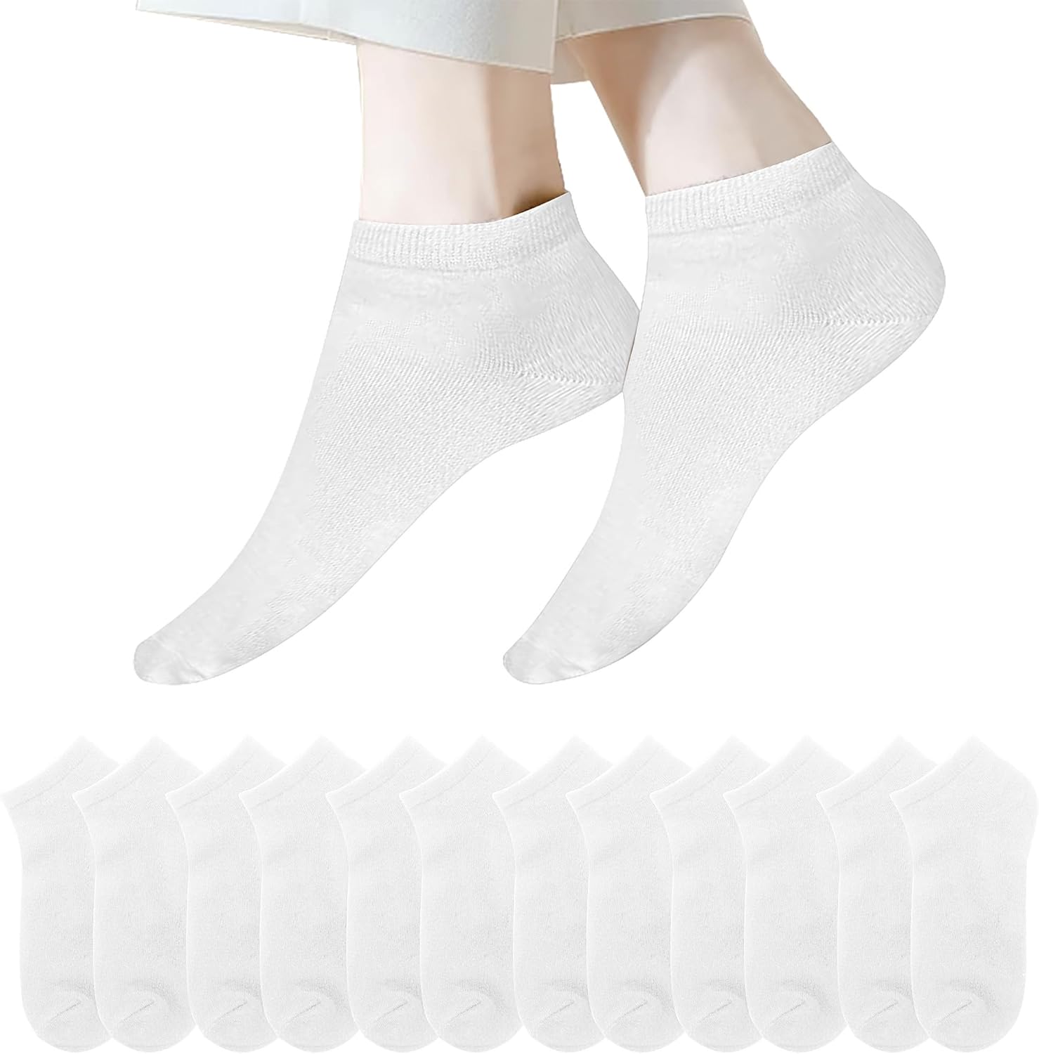 12 Paar Sneakersocken Kurz Unisex Baumwolle Groessen