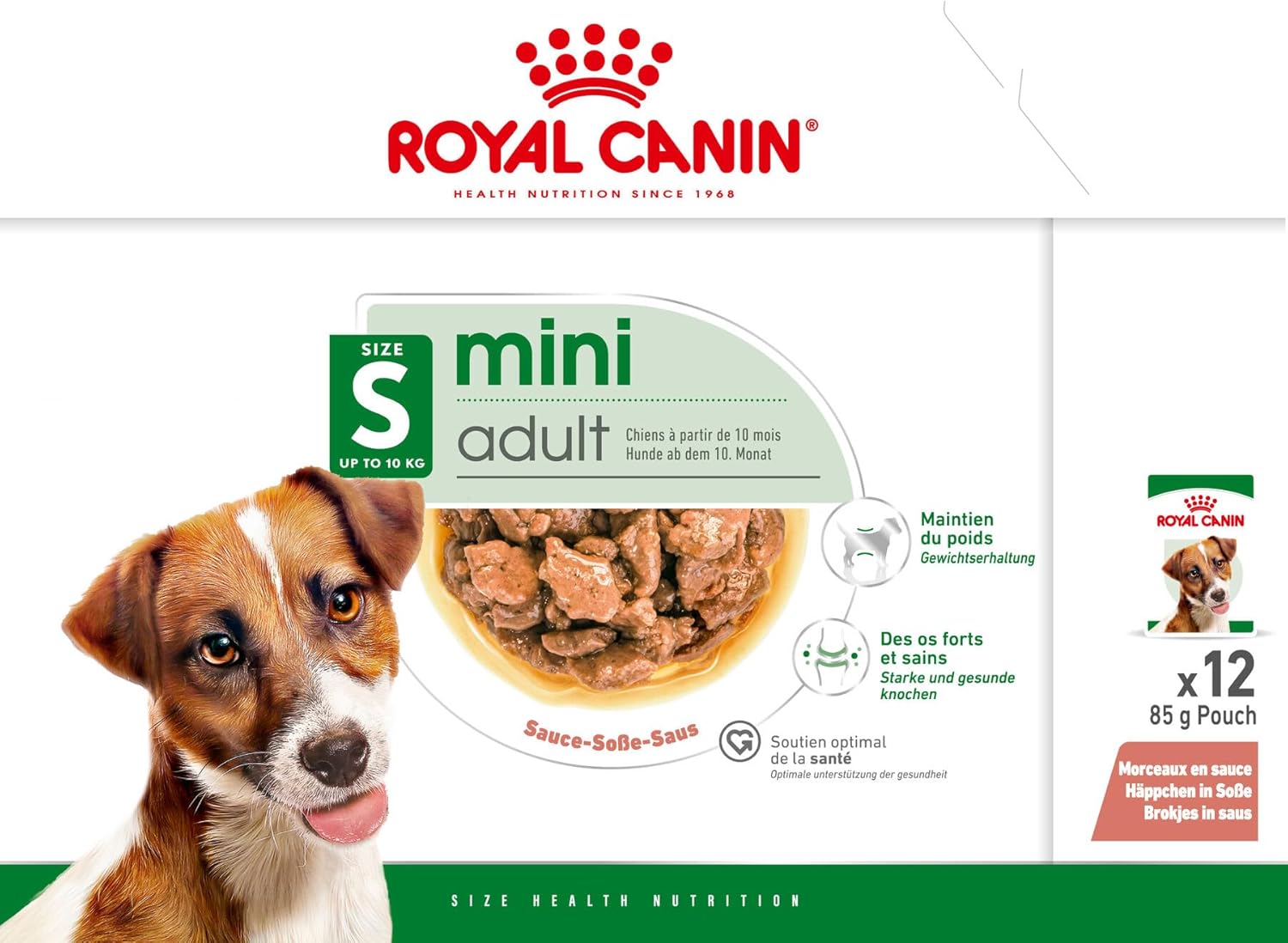 Royal Canin Mini Adult Nassfutter 2 x 12 x 85 g Doppelpack mit EPA & DHA