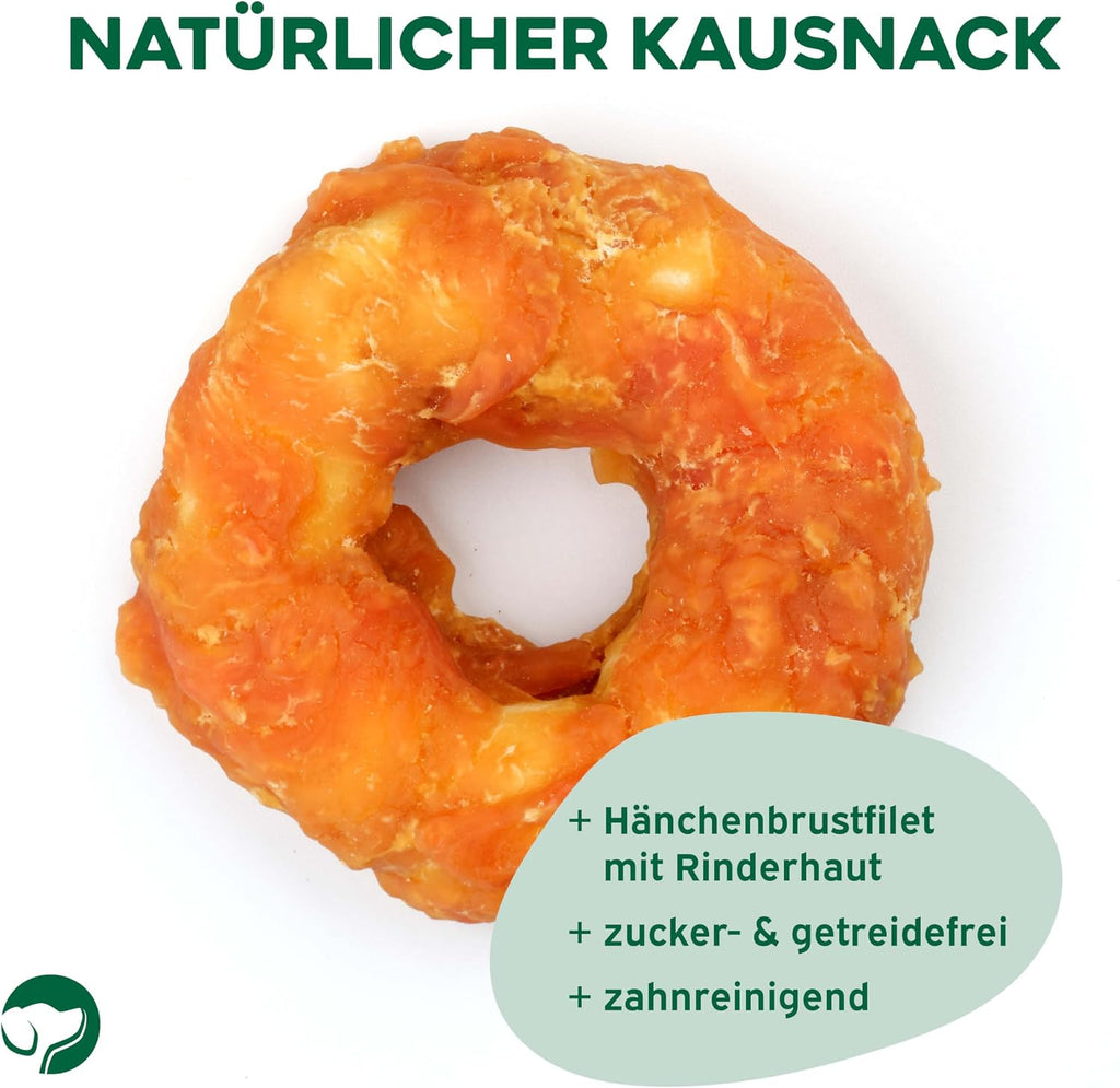 Topdog Chicken Donut Kausnacks für Hunde 10 Stück zuckerfrei zahnpflegend