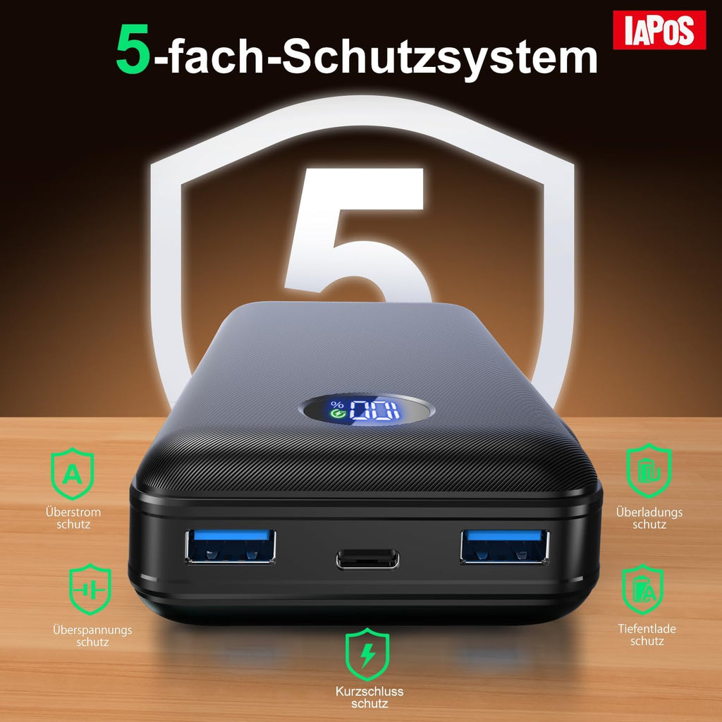 Powerbank 26800 mAh 22,5 W USB‑C Power Delivery Quick Charge