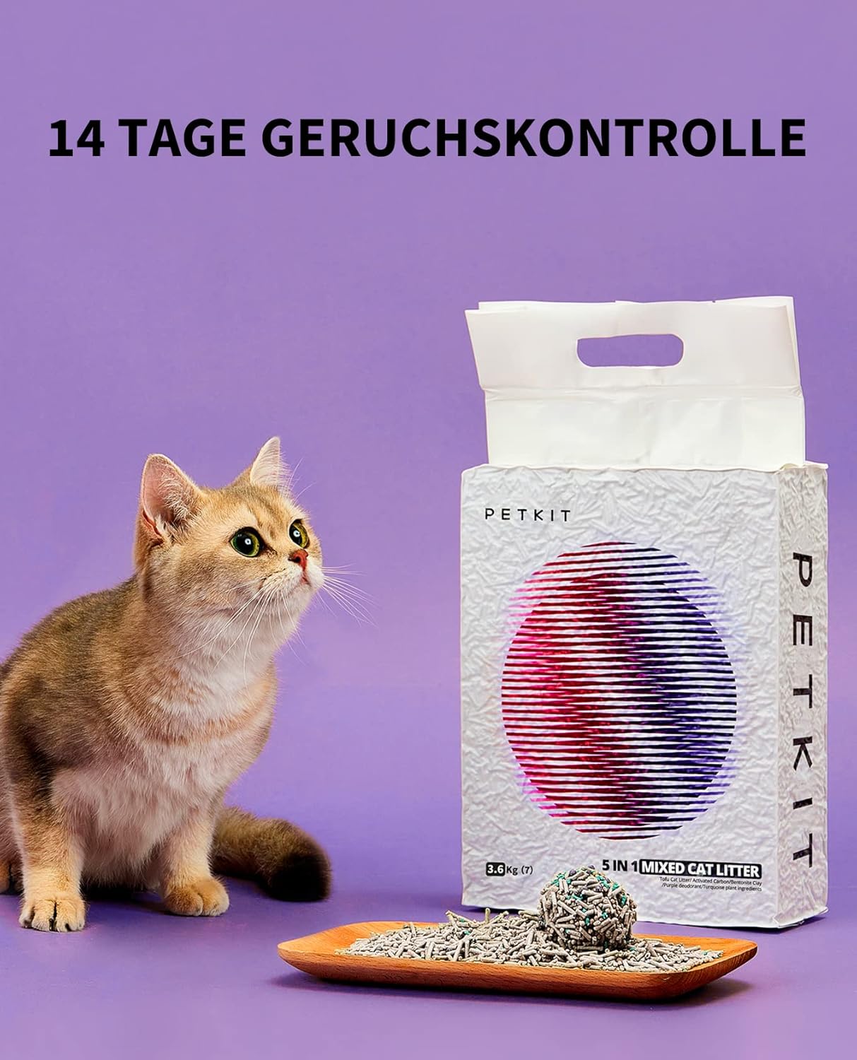 PETKIT Tofu Katzenstreu 5in1 4 Beutel spuelbar saugfaehig geruchsfrei
