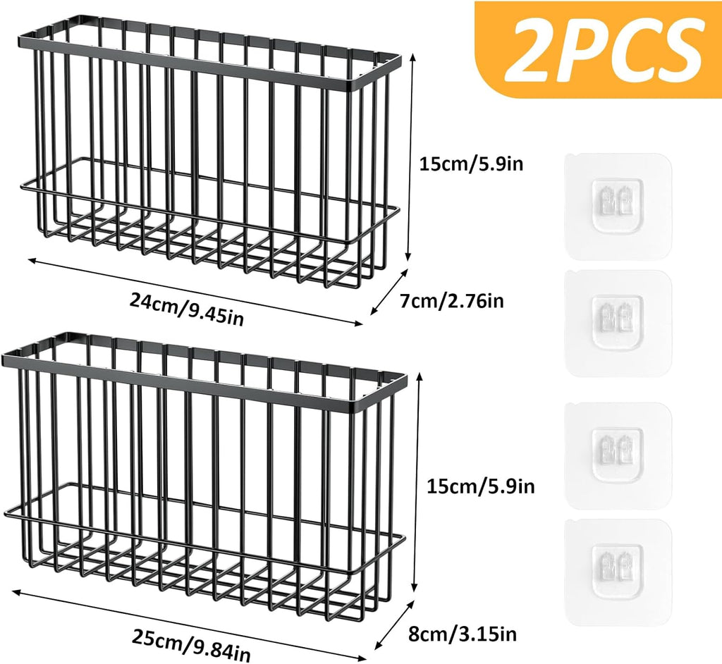 Schranktuer Organizer 2er Set selbstklebend Kueche Bad Aufbewahrungsbox