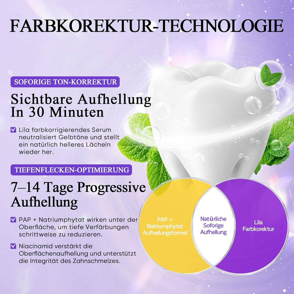 Whitening Strips Zahnaufhellungsstreifen 14 Stueck lila