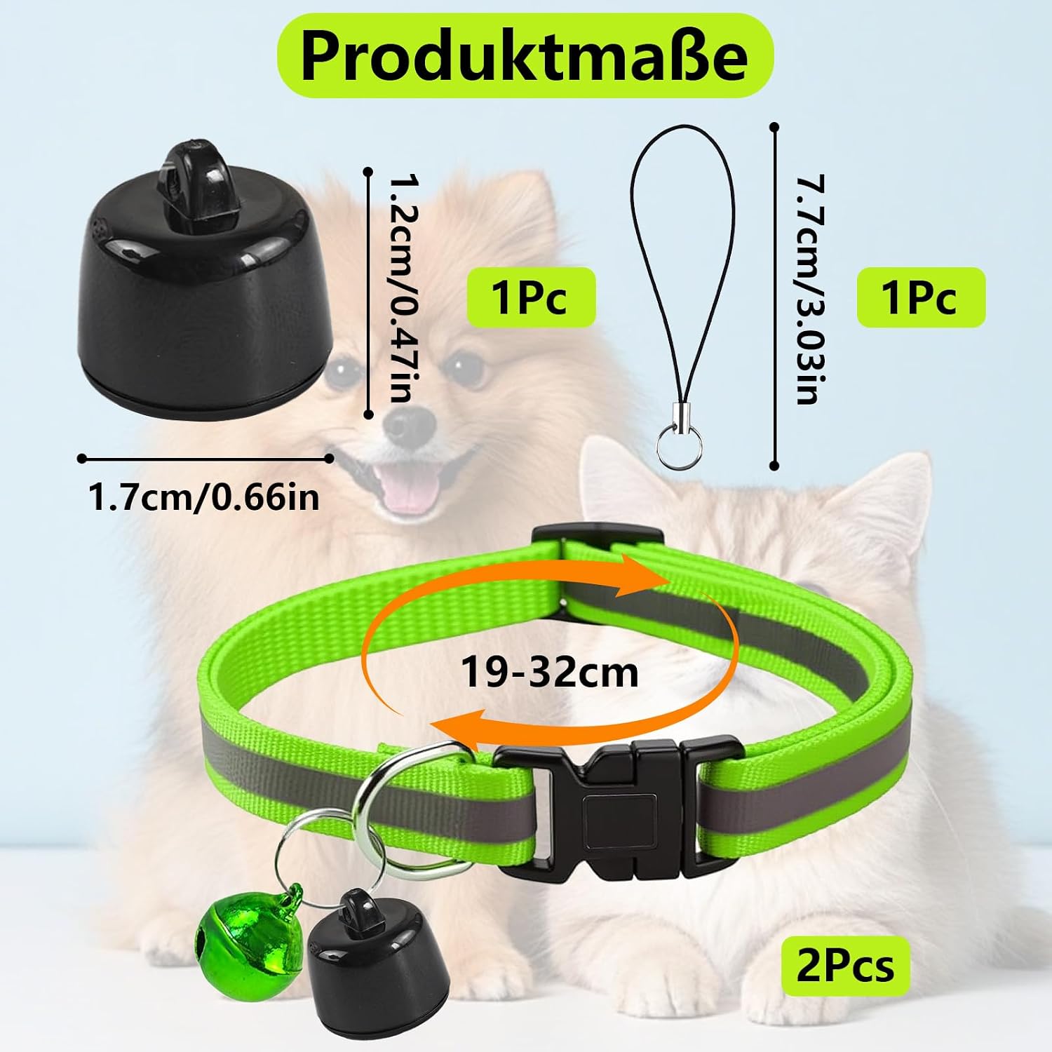 GPS Tracker fuer Katze und Hund Mini Halsband Tracker ohne Abo mit weltweiter Ortung