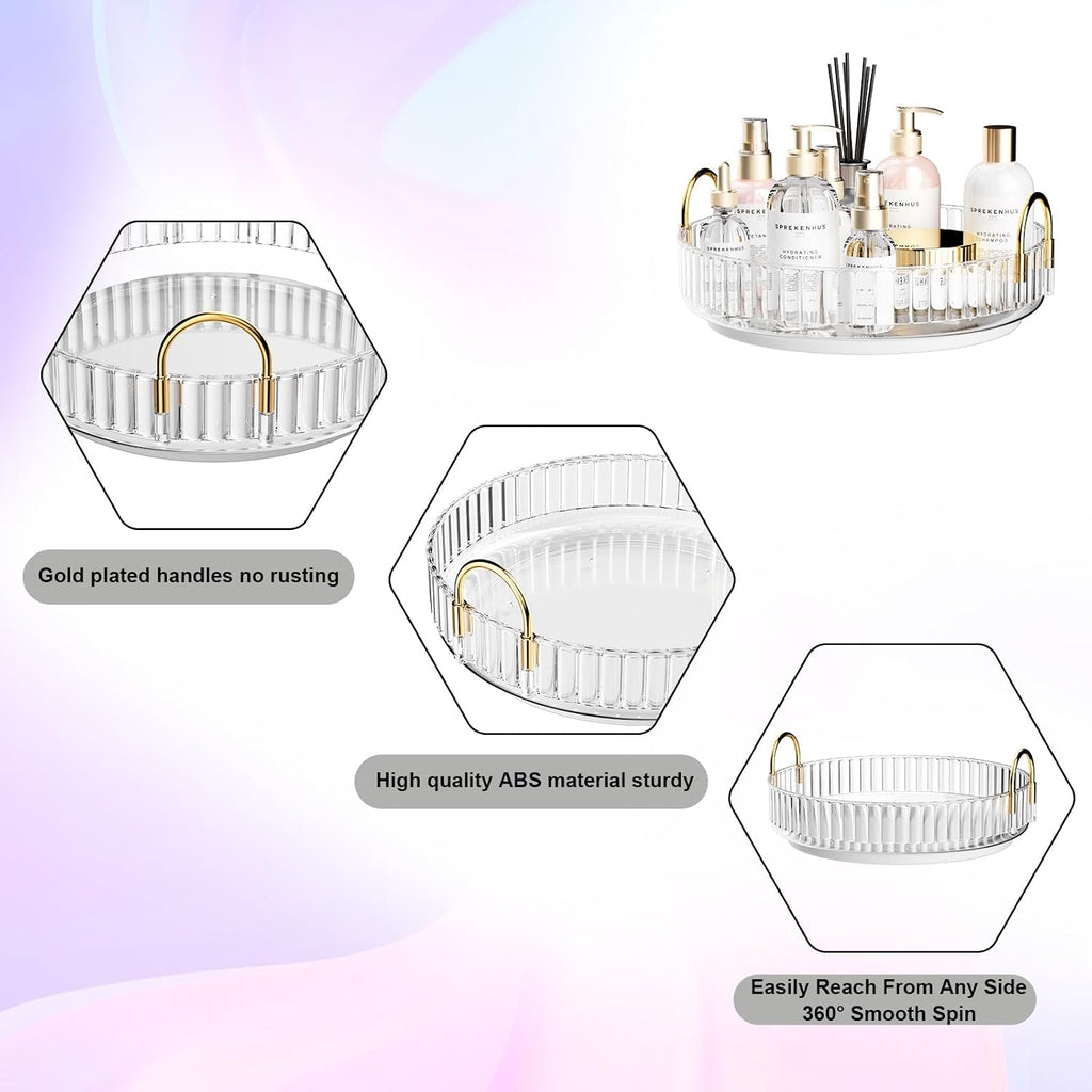 Make-up Organizer 360° drehbar transparent 1 Ebene Kosmetik Aufbewahrung