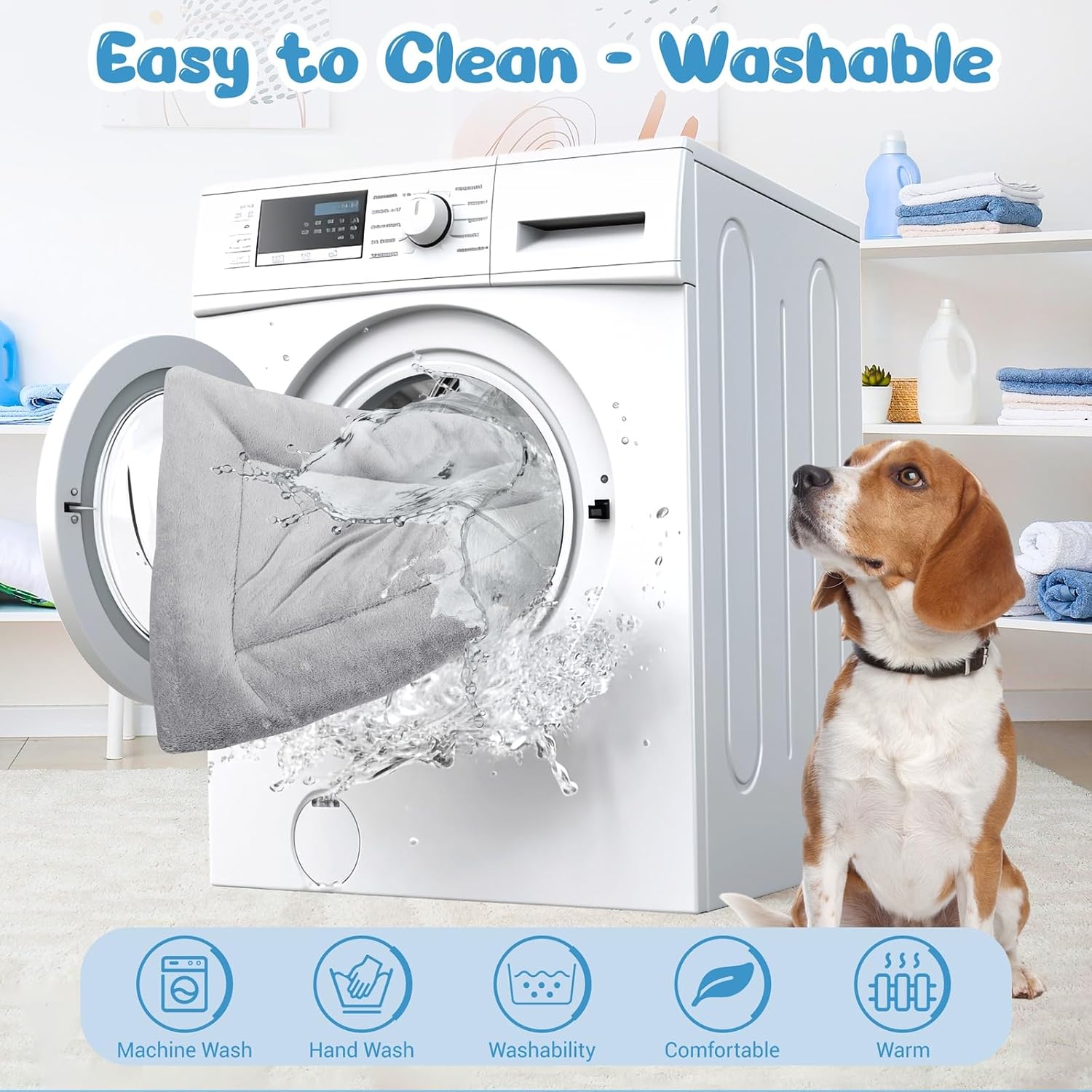Baodan Kuehlmatte fuer Hunde und Katzen 90x56 cm 2cm-5cm selbstkuehlend waschbar