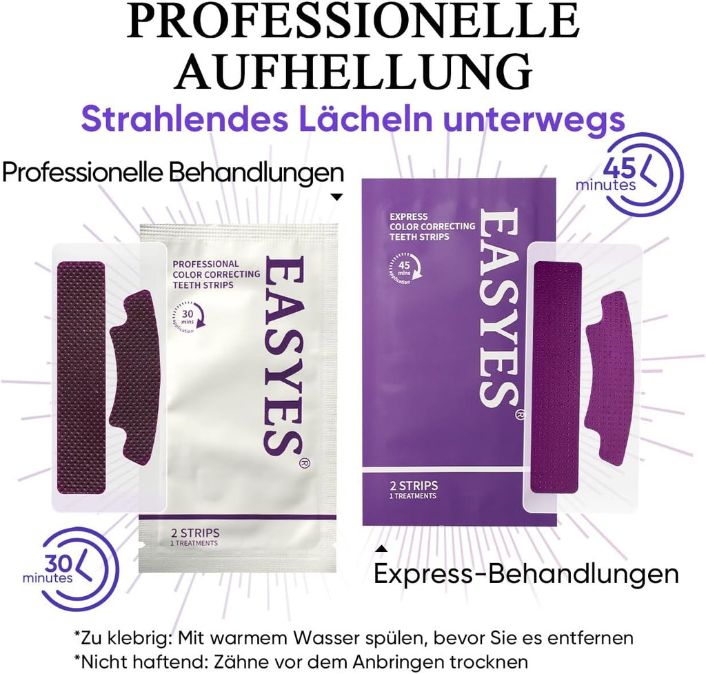 Whitening Strips Zahnaufhellungsstreifen 14 Stueck lila