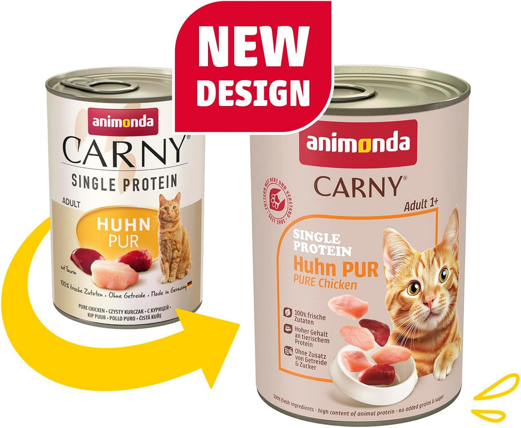 animonda Carny Katzenfutter Nass Single Protein Rind 6 x verschie