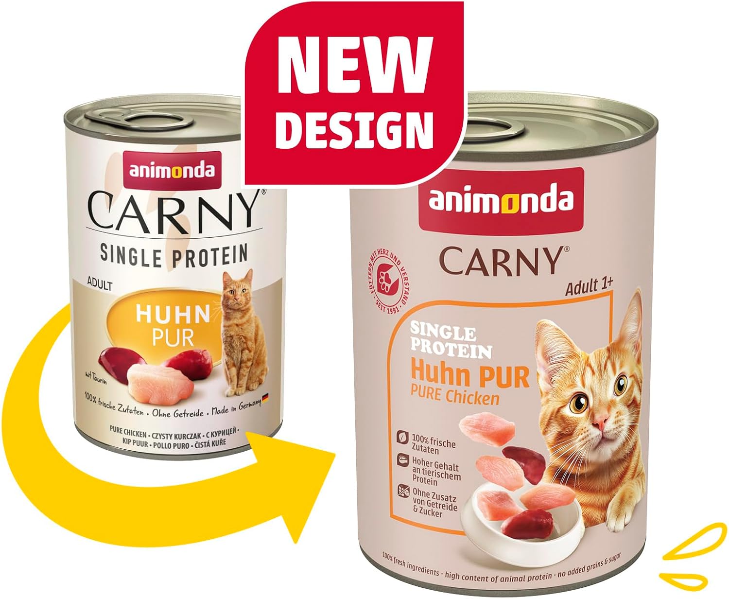 animonda Carny Katzenfutter Nass Single Protein Rind 6 x verschie