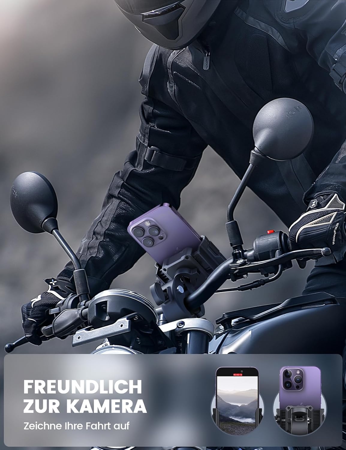 Fahrrad Handyhalterung Lenker 360° Schnellverschluss verstellbar