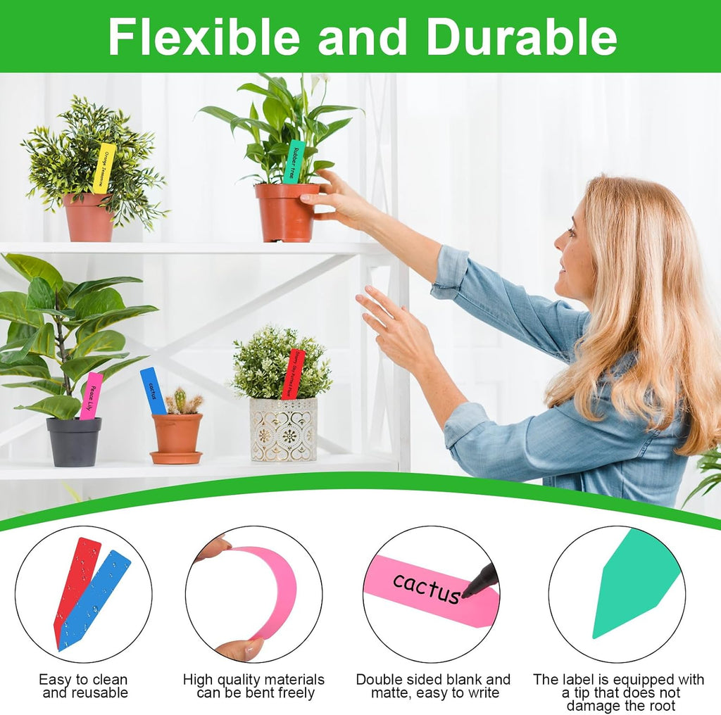 Pflanzenschilder Kunststoff 600 Stueck 10 x 2 cm wetterfest Gartenetiketten