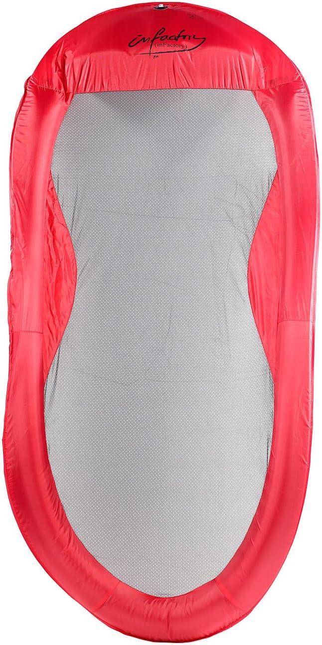 infactory Schwimmhaengematte 200 x 90 cm mit Netz und Tragetasche