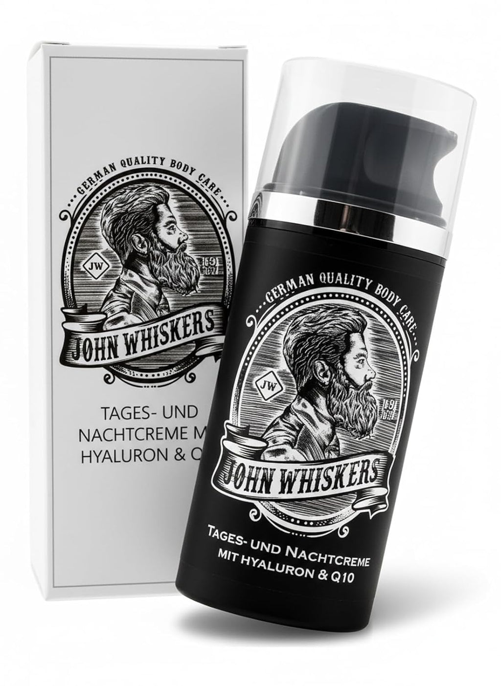 John Whiskers Tages- und Nachtcreme Hyaluron Q10 Made in Germany