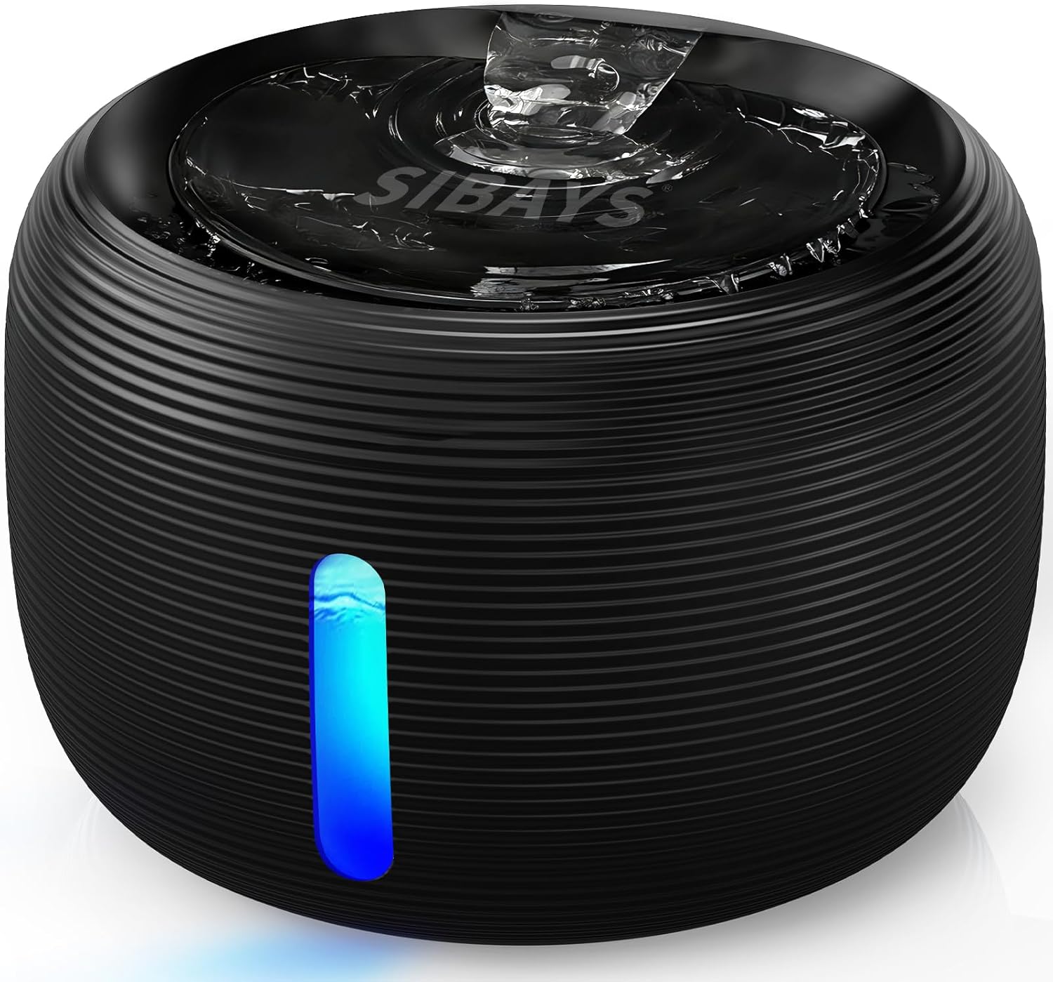 SIBAYS Katzen Trinkbrunnen mit leisem 25 dB Pumpenmotor, LED, Aktivkohlefi