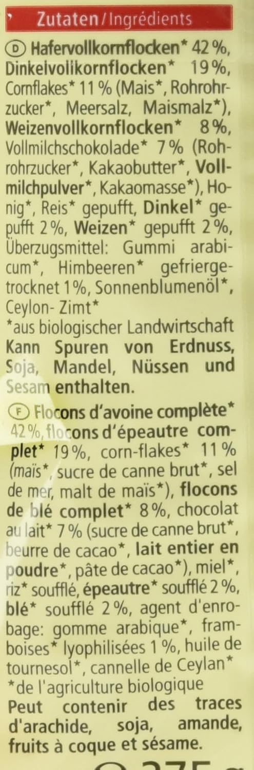 Bio Kinder Muesli Knusper Baer Fruehstuecks-Muesli